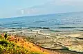 Varkala Beach, Kerala is the highest Cliff beach in India.