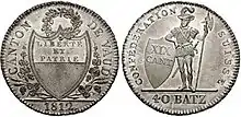 40 Batzen coin of Vaud (1812)