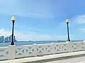 Bridge detail, lamps and railing