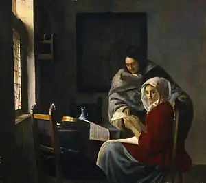 Johannes Vermeer, Girl Interrupted at Her Music, 1658–1661