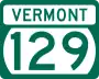 Vermont Route 129 marker