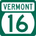 Vermont Route 16 marker