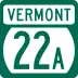 Vermont Route 22A marker