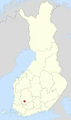 Location of Vesilahti in Finland