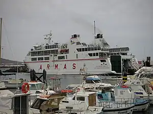 Ferry at Playa Blanca