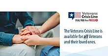  A graphic created by VA to spread awareness of the Veterans Crisis Line.