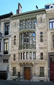 Façade of the Hôtel Tassel by Victor Horta (1892–93)