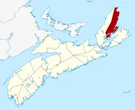 Location of Victoria County, Nova Scotia