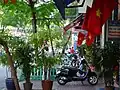 Flags displayed by Vietnamese houses during special occasions