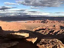 view of large red rock canyon