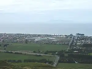 Looking towards Mayor Island down Domain Rd from the Papamoa Hills