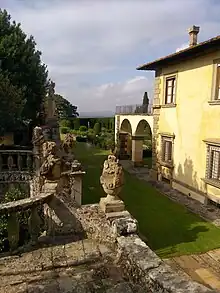 View from the upper terrace