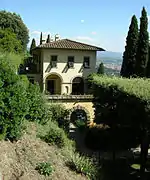 Rear of the villa on the west