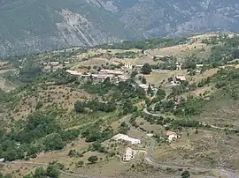 A general view of the village of valavoire, from above