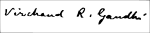 Virchand Gandhi Signature