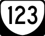 State Route 123 marker