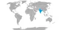 Visa policy of Bhutan, showing the free movement arrangement between India and Bhutan