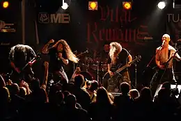 Vital Remains during concert in MegaClub, Katowice, Poland 2007. From left to right:Tony Lazaro, Damien Boynton, Antonio Donadeo, Brian Hobbie, Dave Suzuki