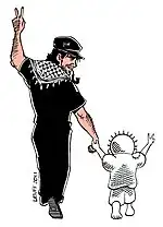 With Vittorio Arrigoni, by Carlos Latuff in 2011