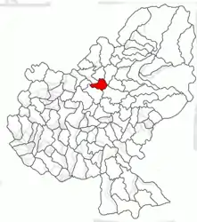 Location in Mureș County