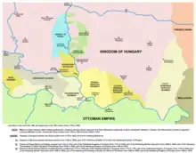 Map of Military Frontier sections in Banat, Syrmia, and Bačka (18th-19th century)