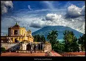 Volcán de Agua Volcano and La Merced church