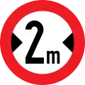 9a: No vehicles having an overall width exceeding ... meters