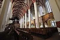 Interior of Thomaskirche, view to west