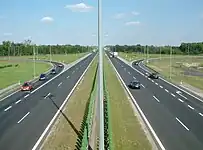 A2 motorway before the three-lane expansion done in 2019.