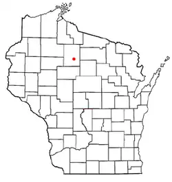 Location of Hackett, Wisconsin