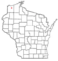 Location of the Town of Hawthorne, Wisconsin