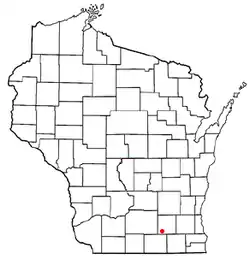 Location of Lake Koshkonong, Wisconsin