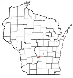 Location of Lewiston, Wisconsin