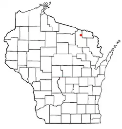 Location of Popple River, Wisconsin