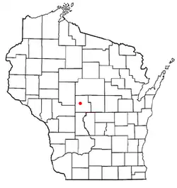 Location of the Town of Wood, Wisconsin