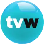 A 3D-like blue ball image with the text "tvw" superimposed on its center in lower-case letter; the "tv" text is black, while the "w" is in white text.