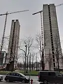 WTC 1 and 2 in early 2021 during their reconstruction