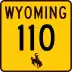 Wyoming Highway 110 marker