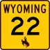 Wyoming Highway 22 marker