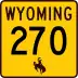 Wyoming Highway 270 marker