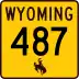 Wyoming Highway 487 marker