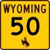 Wyoming Highway 50 marker