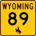 Wyoming Highway 89 marker