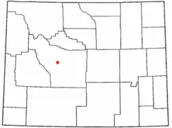 Location of Ethete, Wyoming