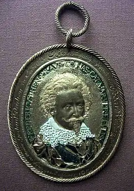 Enamelled gold miniature of Frederick Henry, Prince of Orange, 1627, WB.173