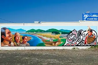 Mural in downtown Waldport, 2012