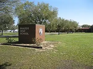 Brazos High School, Hwy 36 in Wallis