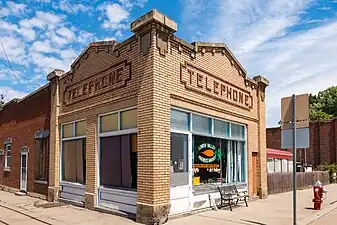 Old telephone building in downtown Wallowa