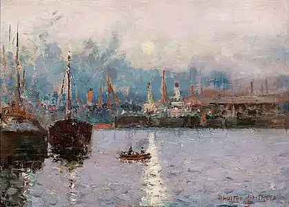 Moonrise on the Yarra, 1908, Geelong Art Gallery