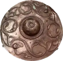 Room 50 – Wandsworth Shield, Iron Age shield boss in La Tène style, England, 2nd century BC